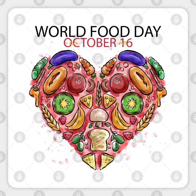 World Food Day October 16 Magnet by Mako Design 